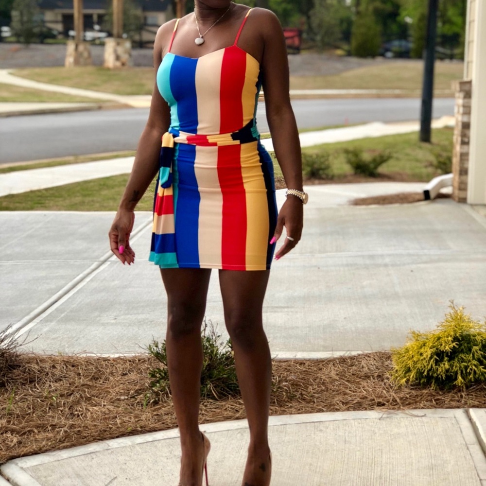 Colorful stripes dress